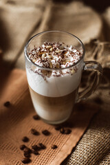 Cup of latte macchiato