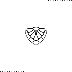 Ornamental filigree flourishes and thin divider vector icon in outline