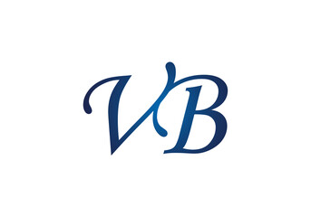 Obraz premium Initial Monogram Letter V B Logo Design Vector Template. V B Letter Logo Design