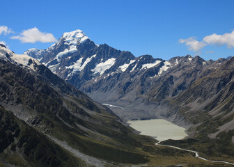 Mount Cook and Hooker Lake.