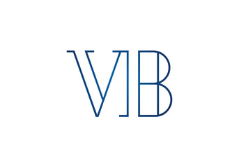 Initial Monogram Letter V B Logo Design Vector Template. V B Letter Logo Design