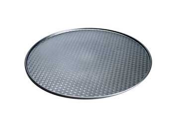 Bottom metal baking dish isolated on white