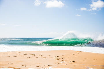 waves on the beach in Hawaii