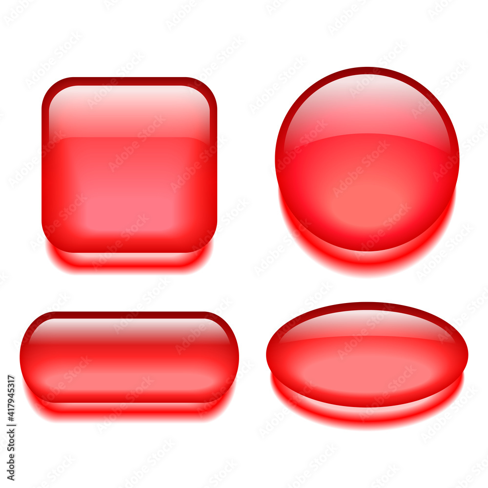 Canvas Prints red gel web buttons