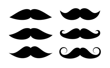 Moustache icons, vector illustration
