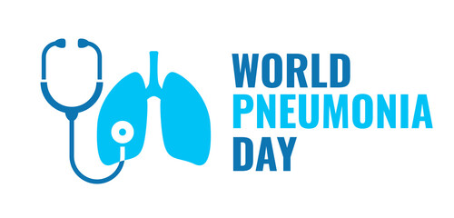 Pneumonia world day vector icon