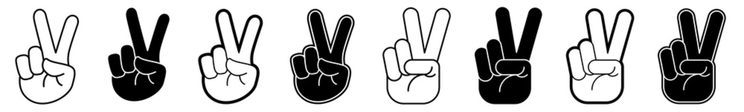 Peace Hand | Sign | Symbol | Icon