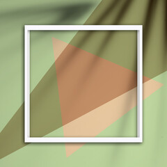 Colorful background with the square white frame