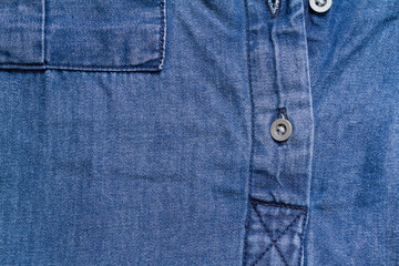 Blue denim clothing top view background