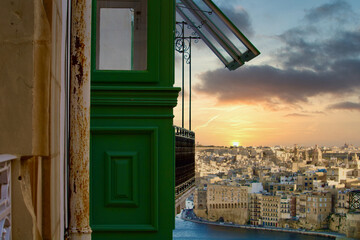 Fototapeta na wymiar Maltese Balcony