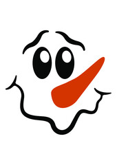 Snowman, Winter, Christamas, Snow, Cute snowman face, Snowman heads. Vector illustration isolated