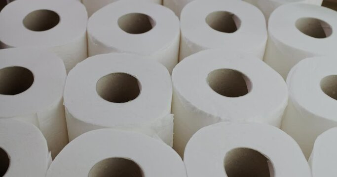 Lots of toilet paper rolls. Sllider shot