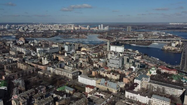 Kyiv, ukraine aerial drone view of the city