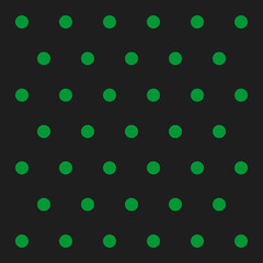 St. Patricks day pattern polka dots. Template background in black and green polka dots . Seamless fabric texture. Vector illustration