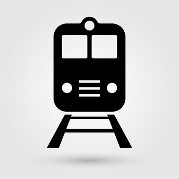 Train icon. Subway, metro, railway transportation symbol.