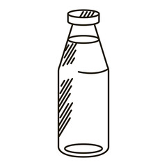 milk bottle drawn