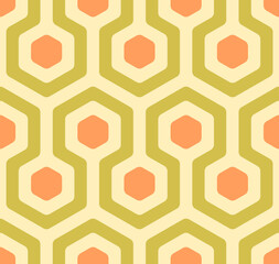 Seamless geometric pattern. Abstract background of hexagon figure. Pastel wrapping paper and fabric texture