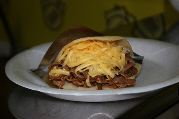Arepa, Meat, Cheese