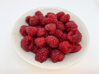  Bowl of Juicy Fresh Raspberries 