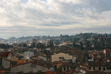 Fototapeta na wymiar Florence, Italy. Bird eye view of historical centre. 