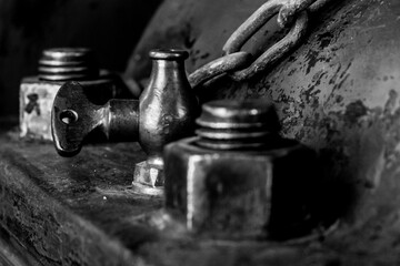 close up of a rusty bolt