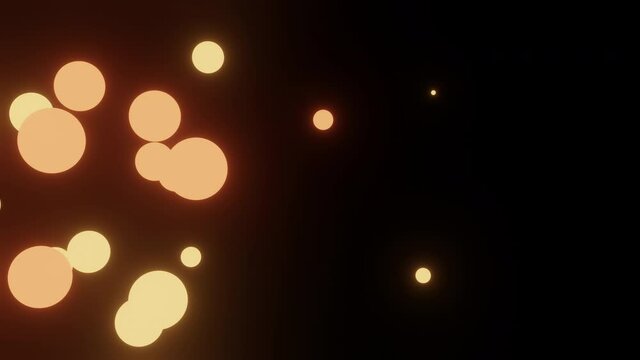 横から漂う丸いオレンジの光の消滅