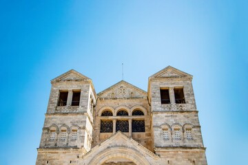 Obraz premium Nazareth, Israel. The Church of the Transfiguration on Mount Tabor