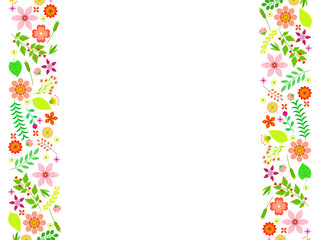 ボタニカルパターンのフレームセット