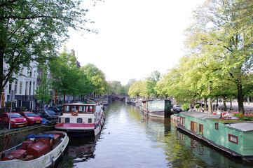 オランダ　アムステルダム　ハウスボート