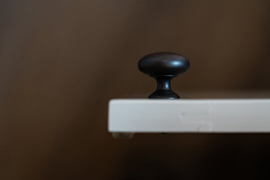 knob on cabinet door, horizontal photo