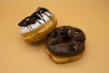 Chocolate donut and cookies donut