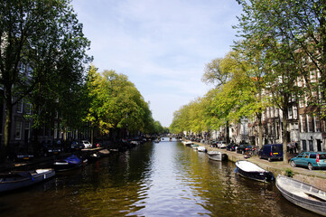 Fototapeta na wymiar オランダ　アムステルダム　運河