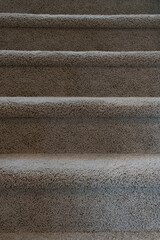 Carpet on stairs, closeup