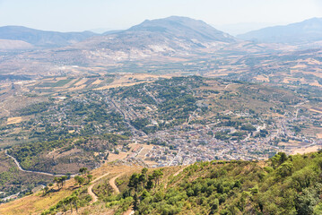 Fototapeta na wymiar Aerial view of Valderice town on Sicily