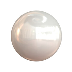 3D illustration of a pearl on a white background