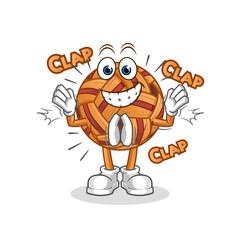 takraw ball applause illustration. character vector