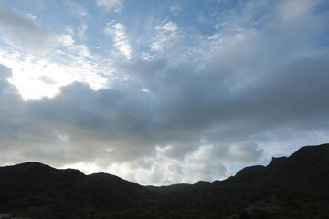 clouds over the mountains