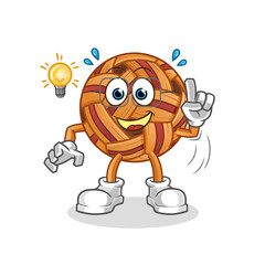 takraw ball got an idea illustration. character vector