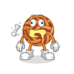 takraw ball burp mascot. cartoon vector