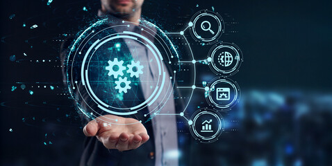 Business, Technology, Internet and network concept. Automation Software Technology Process System.