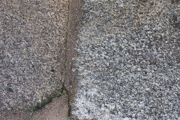 Cement texture with slit on one side