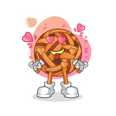 takraw ball fallin love vector. cartoon character