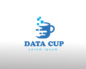 digital logo data cup logo creative logo