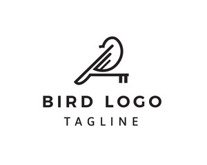 bird logo key bird logo creative line bird logo