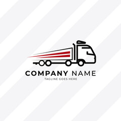 Truck concept business delivery logo template vector illustration. Speed delivery cargo abstract sign.