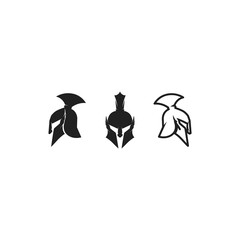 Spartan helmet logo template