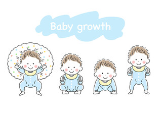 赤ちゃんが成長するイラスト