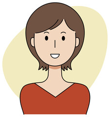 笑顔の女性のベクターイラスト