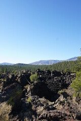 volcanic landscape with sky