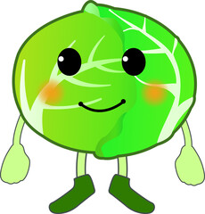 可愛いキャベツのキャラクター